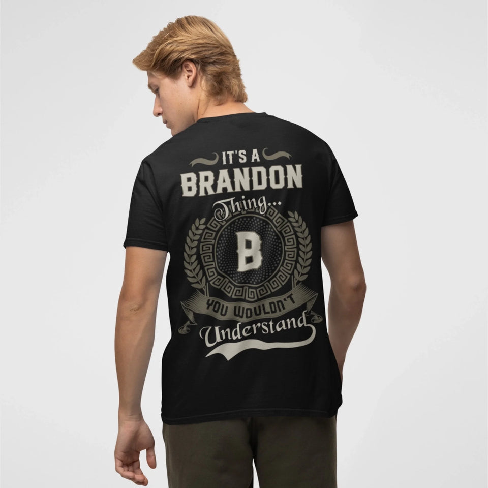 Custom Name T-Shirt with Initial - It’s A Name Thing - Vintage Crest Style
