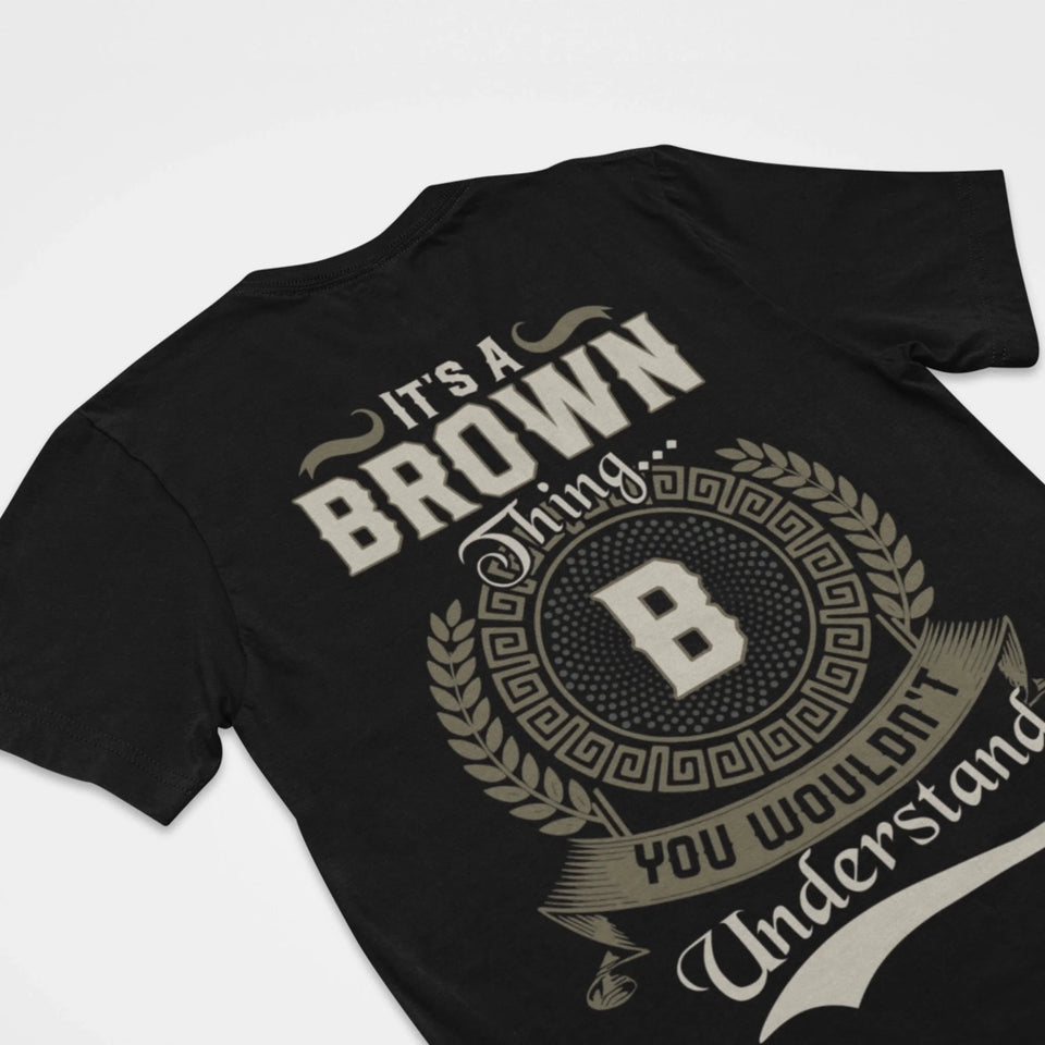 Custom Name T-Shirt with Initial - It’s A Name Thing - Vintage Crest Style1