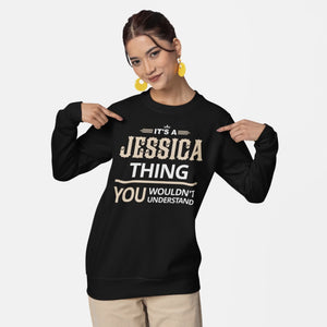 Personalized Name Sweatshirt - It’s A Name Thing - Vintage Typography Front-sloes-up