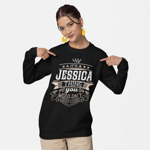 Personalized Name Sweatshirt - It’s A Name Thing - Crown Ribbon Typography-5