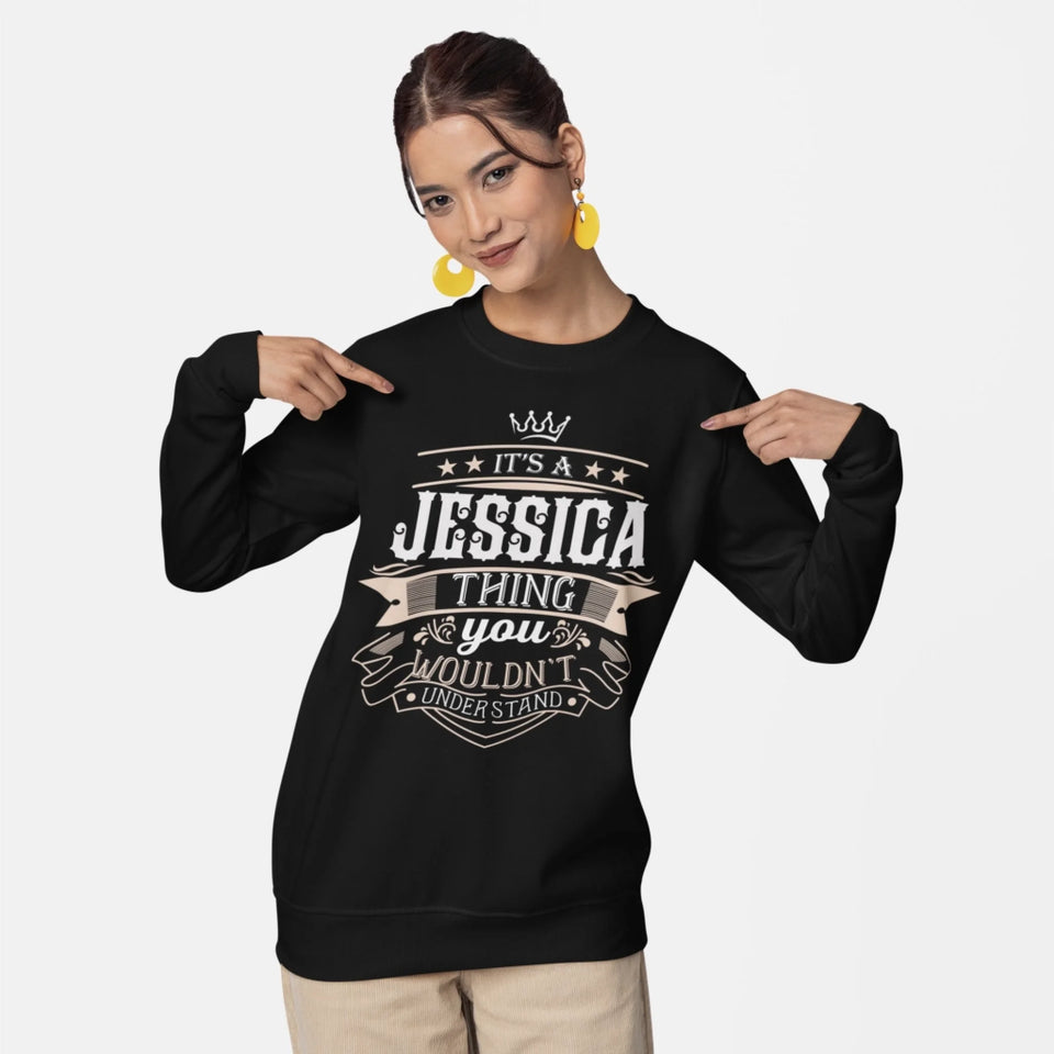 Personalized Name Sweatshirt - It’s A Name Thing - Crown Ribbon Typography