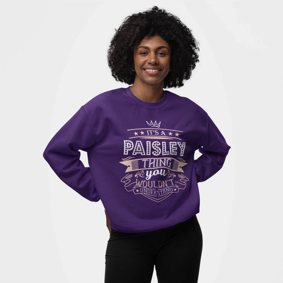 Personalized Name Sweatshirt - It’s A Name Thing - Crown Ribbon Typography-34