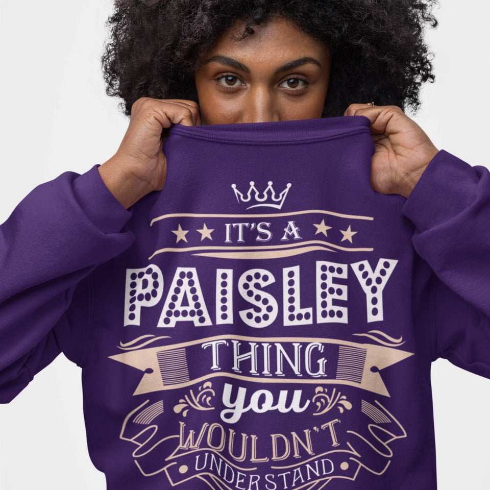 Personalized Name Sweatshirt - It’s A Name Thing - Crown Ribbon Typography-5