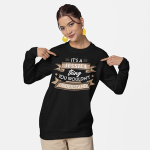 Custom Name Sweatshirt - It’s A Name Thing - Ribbon Typography-6