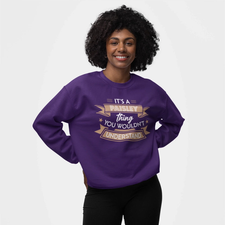 Custom Name Sweatshirt - It’s A Name Thing - Ribbon Typography-7