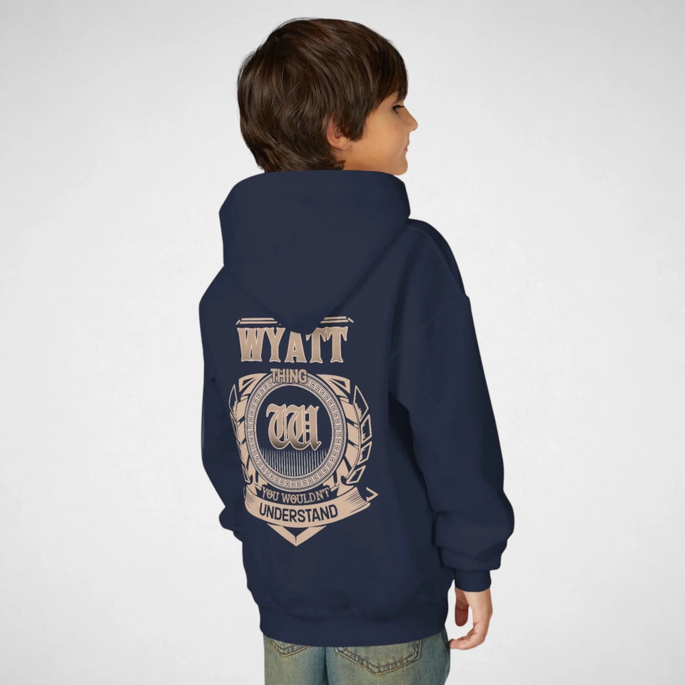 Personalized Name Youth Hoodie - It’s A Name Thing - Crest Style