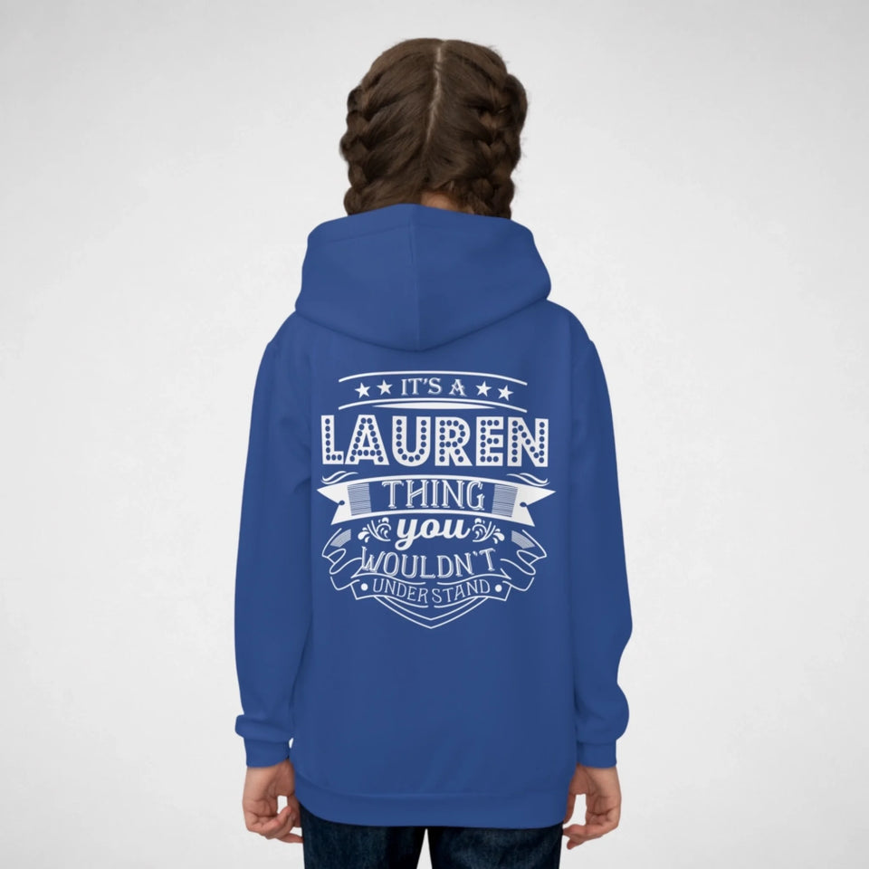 Custom Name Youth Hoodie - It’s A Name Thing - Vintage Typography-345