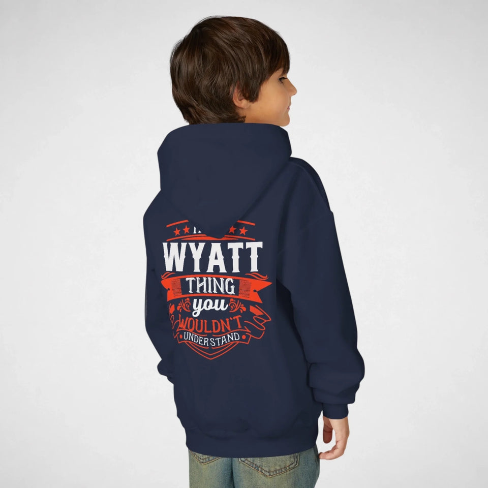 Custom Name Youth Hoodie - It’s A Name Thing - Vintage Typography-12