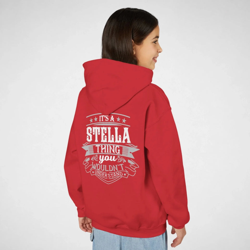 Custom Name Youth Hoodie - It’s A Name Thing - Vintage Typography-098