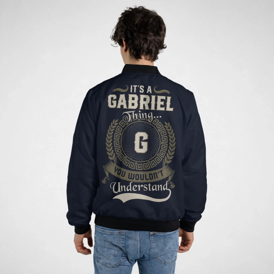 Personalized Name Bomber Jacket - It's A Name Thing - Vintage Crest Style-88