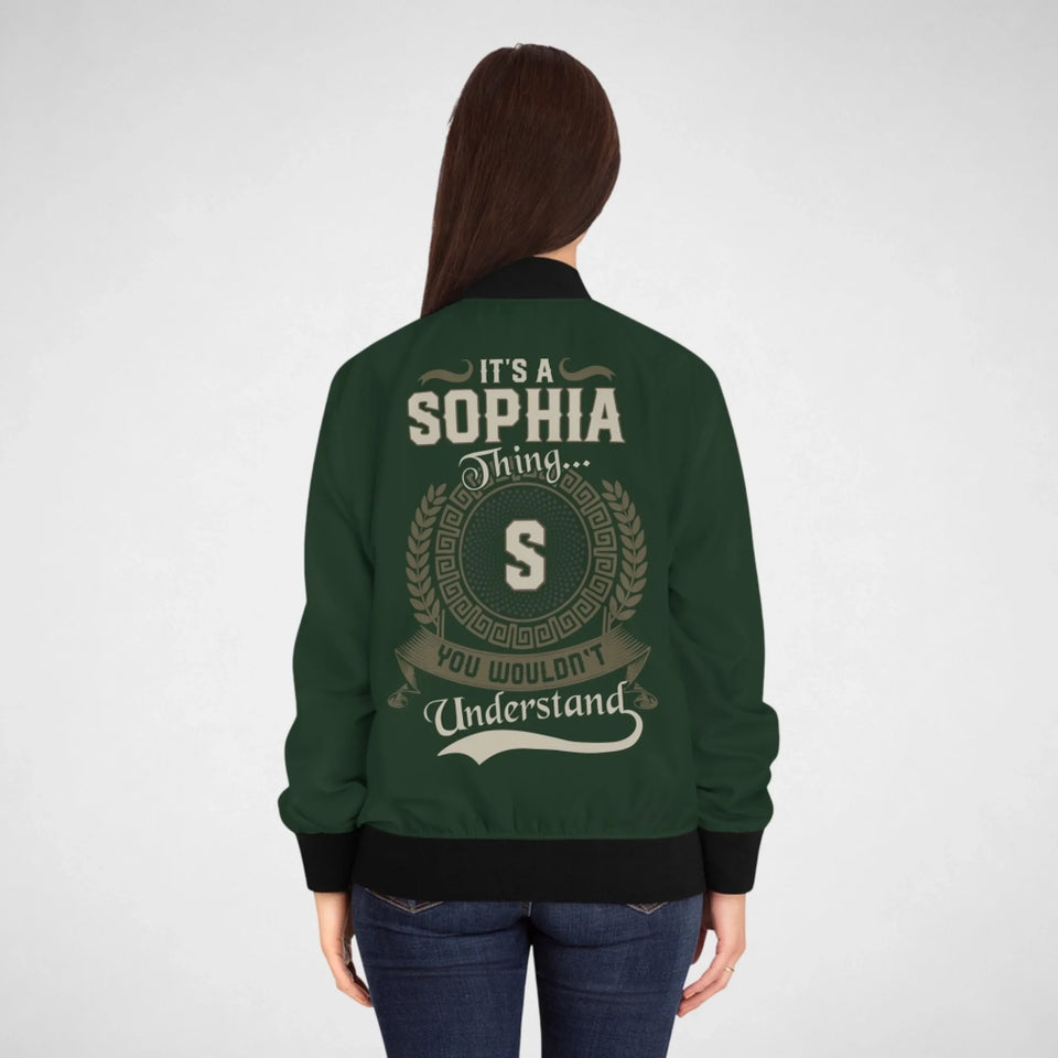 Personalized Name Bomber Jacket - It's A Name Thing - Vintage Crest Style-1