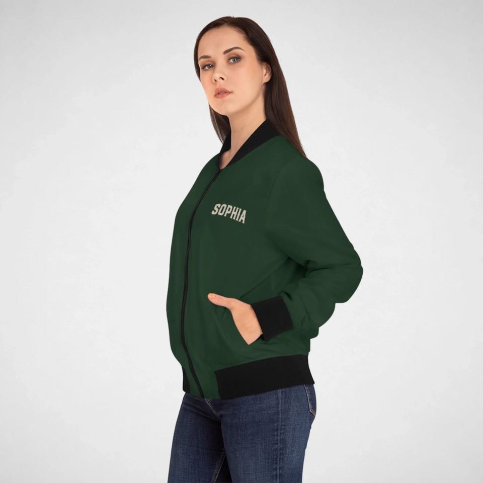 Personalized Name Bomber Jacket - It's A Name Thing - Vintage Crest Style-21