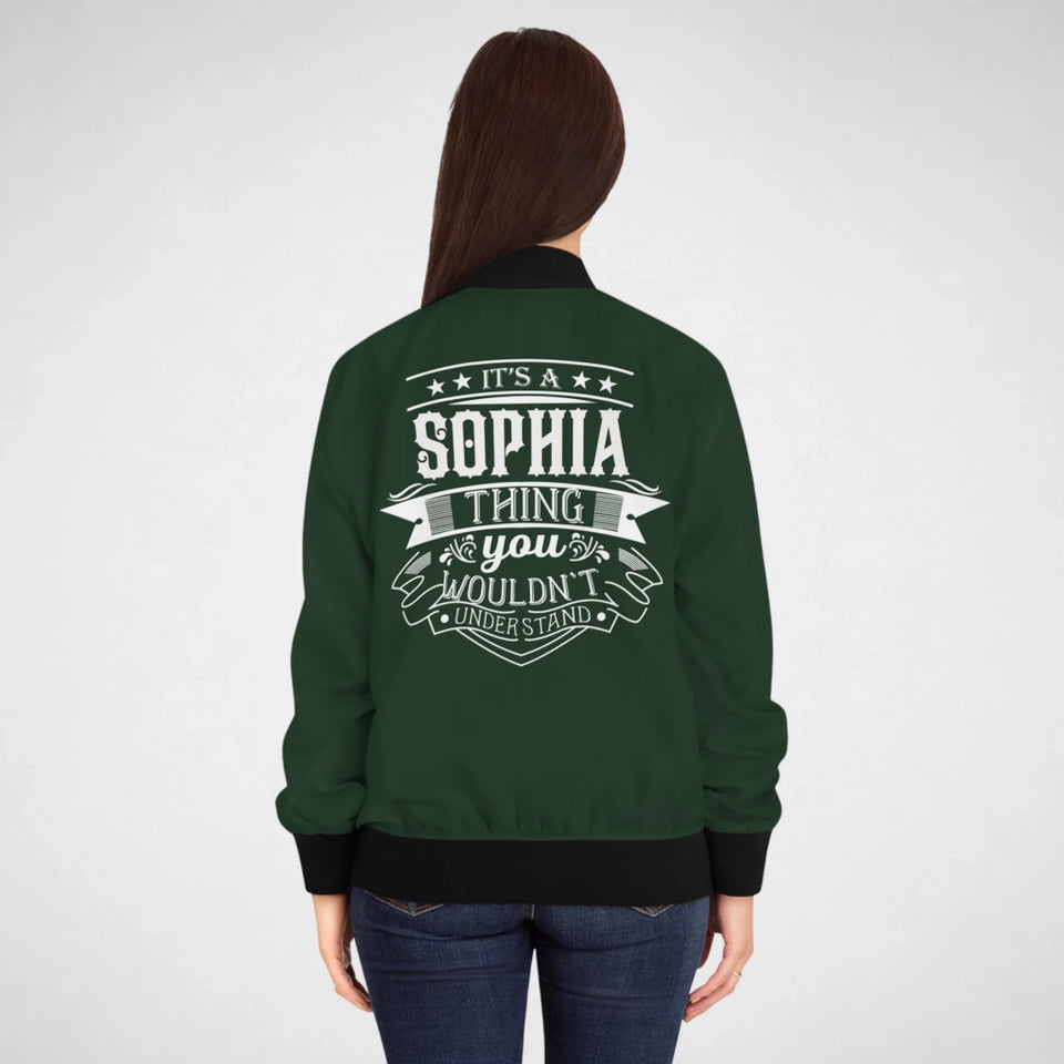 Personalized Name Bomber Jacket - It's A Name Thing - Vintage Typography-4