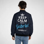 Custom Name Bomber Jacket - Keep Calm and Let Name Handle It