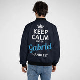 Custom Name Bomber Jacket - Keep Calm and Let Name Handle It