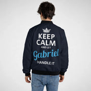 Custom Name Bomber Jacket - Keep Calm and Let Name Handle It