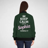 Custom Name Bomber Jacket - Keep Calm and Let Your Name Handle It -99
