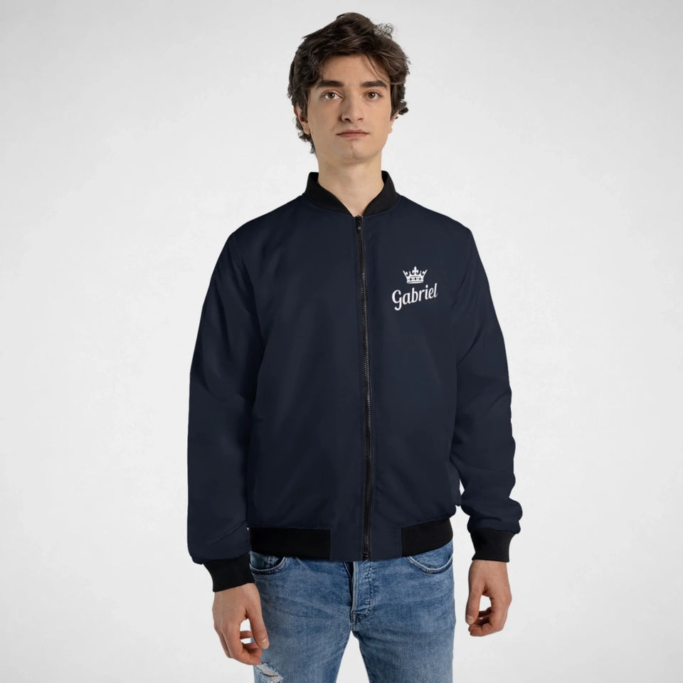 Custom Name Bomber Jacket - Keep Calm and Let Name Handle It-1