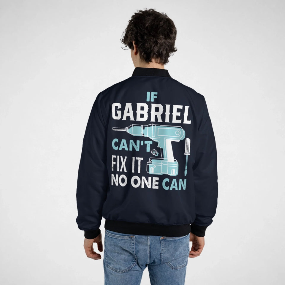 Personalized Name Bomber Jacket - If Name Can't Fix It No One Can-1