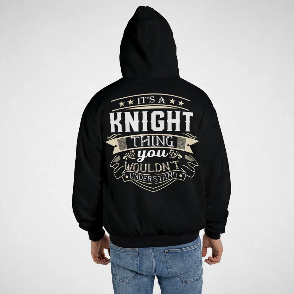 Personalized Name Fleece Zip Hoodie - It’s A Name Thing - Vintage Typography