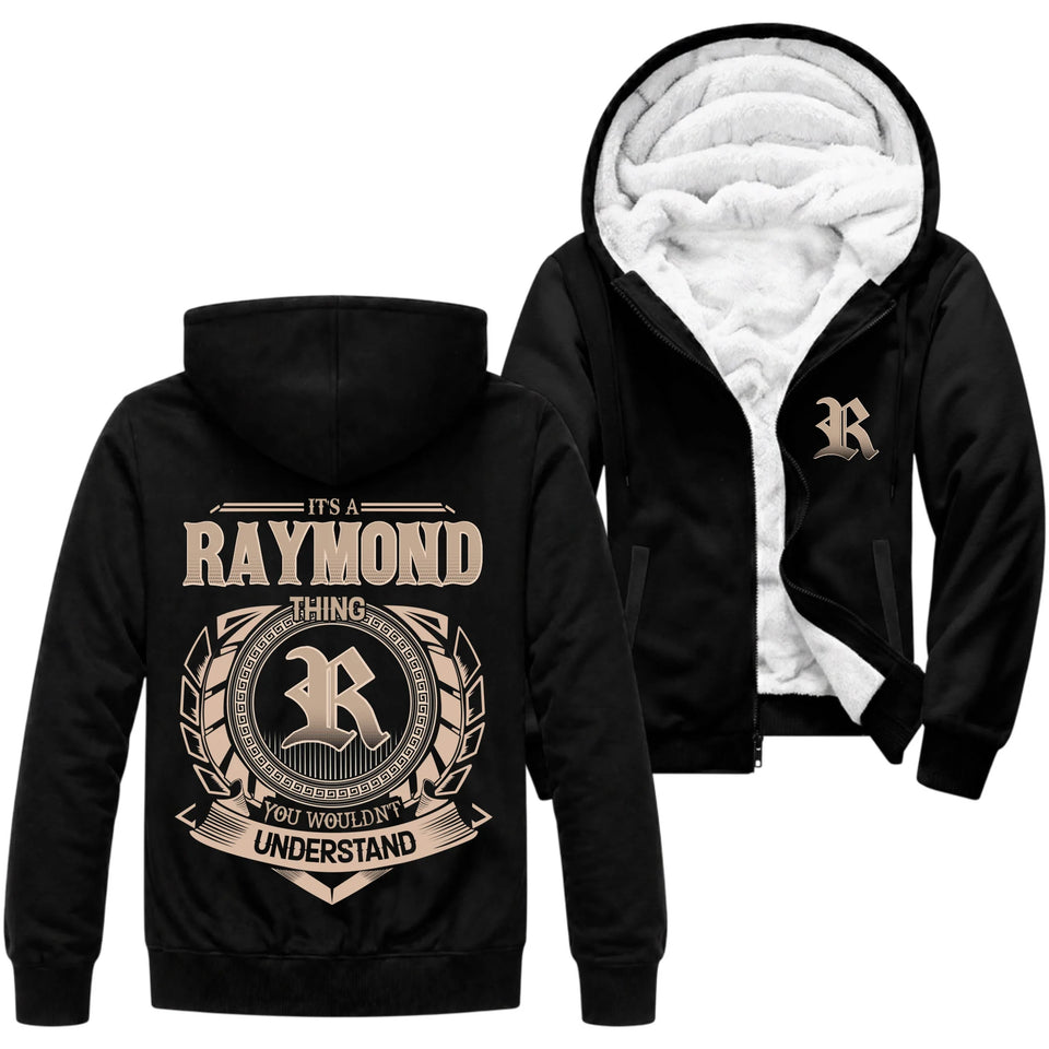 Personalized Name Fleece Zip Hoodie - It’s A Name Thing - Crest Style