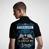 Personalized Name Polo Shirt - Runs Through My Veins-122