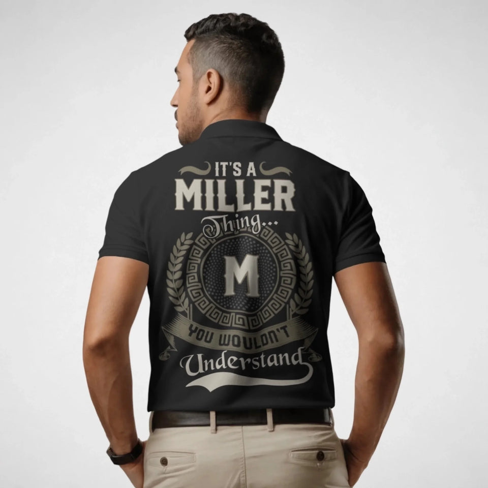 Personalized Name Polo Shirt - It's A Name Thing - Vintage Crest Style-45