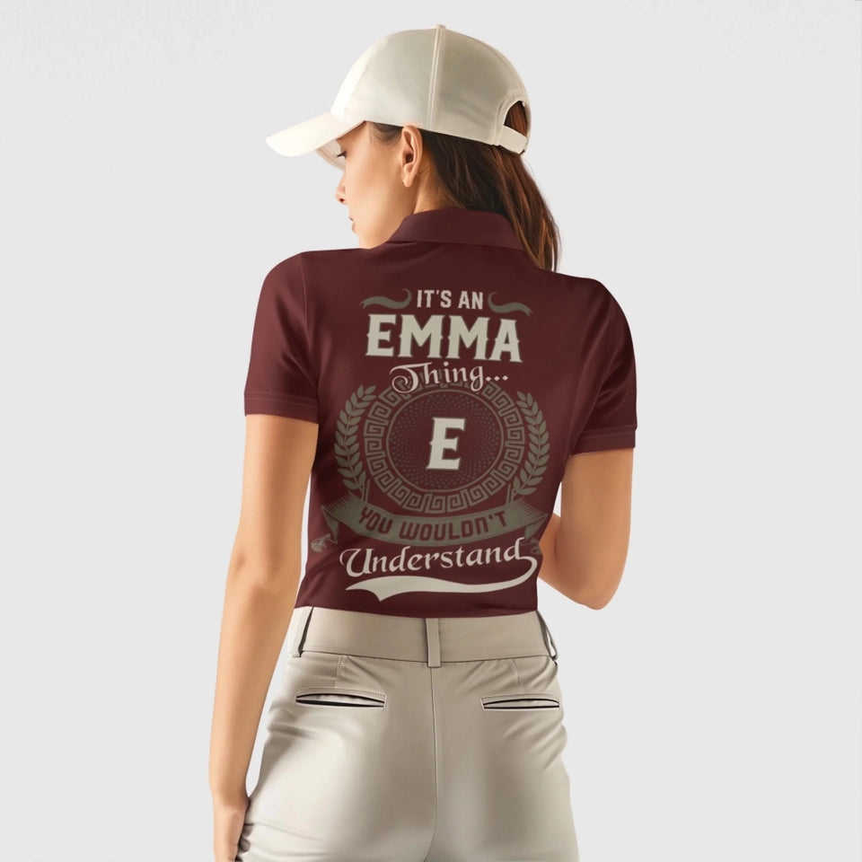 Personalized Name Polo Shirt - It's A Name Thing - Vintage Crest Style