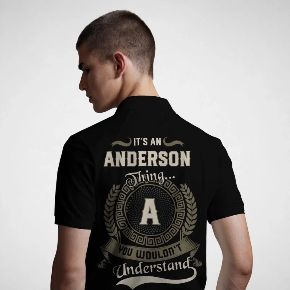 Personalized Name Polo Shirt - It's A Name Thing - Vintage Crest Style-9876