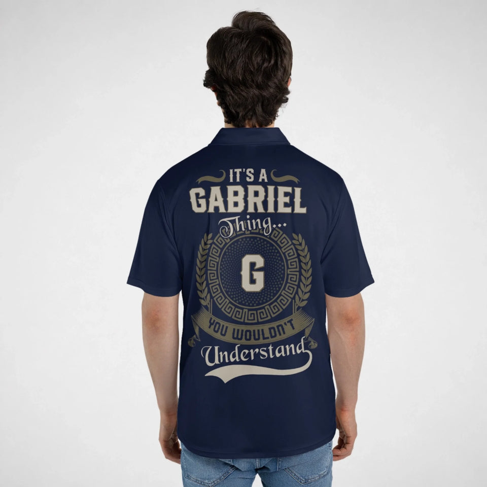 Personalized Name Polo Shirt - It's A Name Thing - Vintage Crest Style