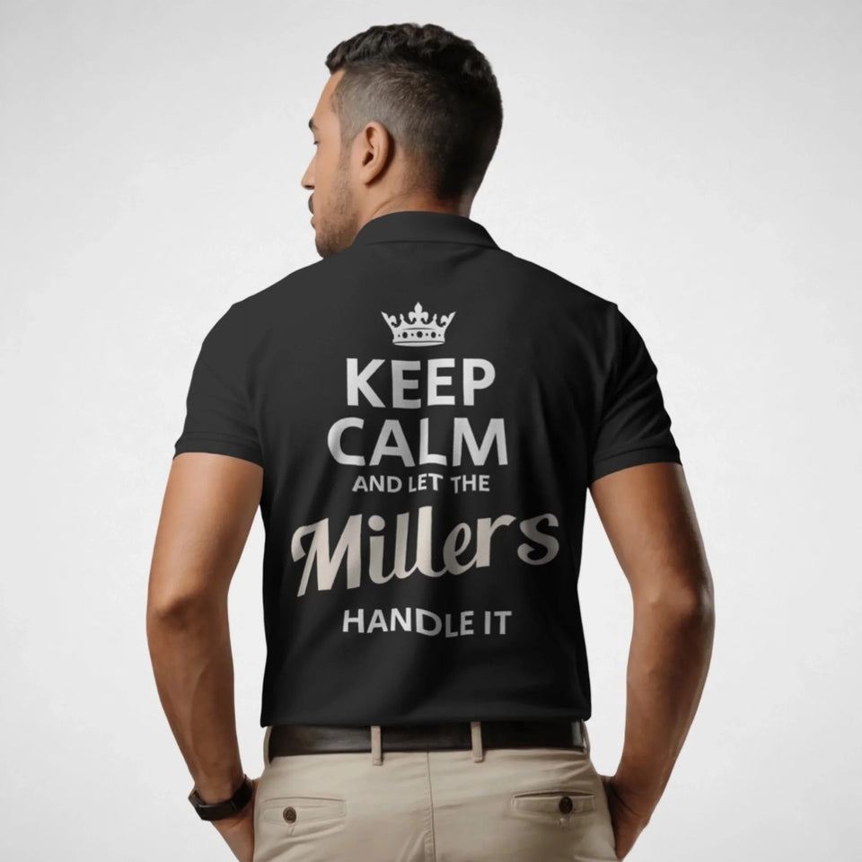 Personalized Name Polo Shirt - Keep Calm and Let Name Handle It-911