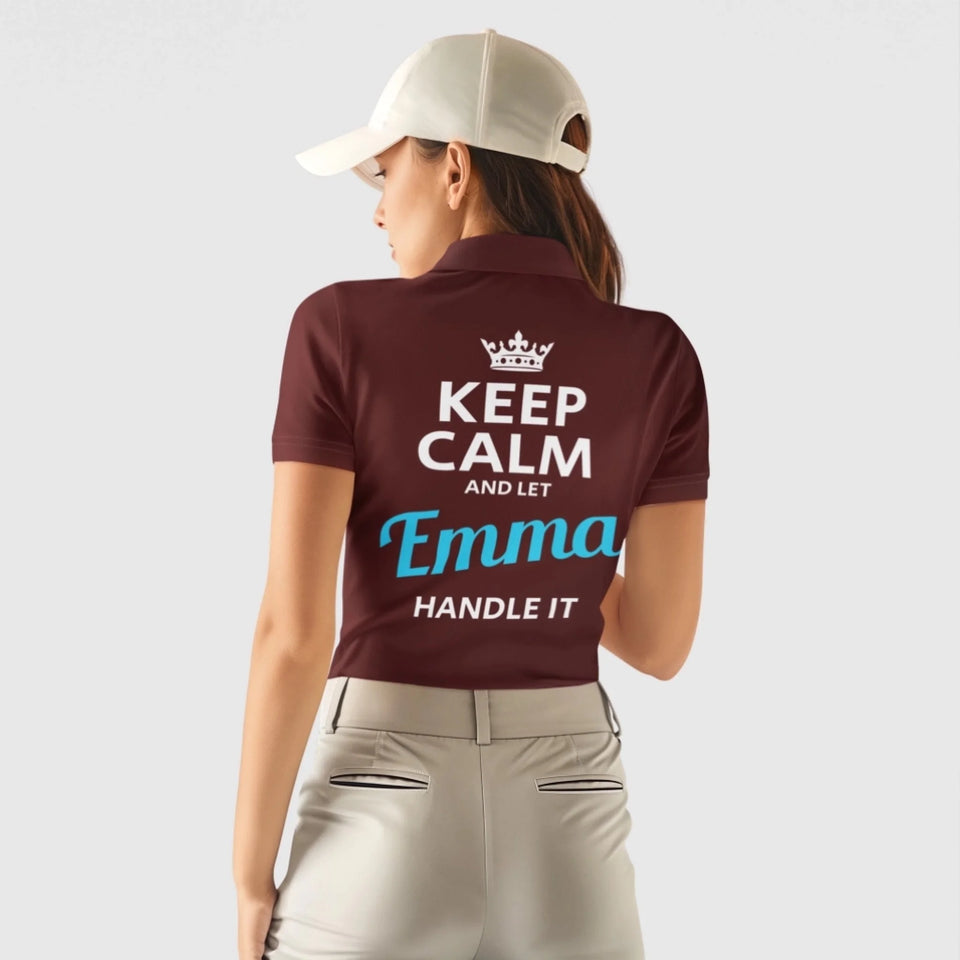 Personalized Name Polo Shirt - Keep Calm and Let Name Handle It