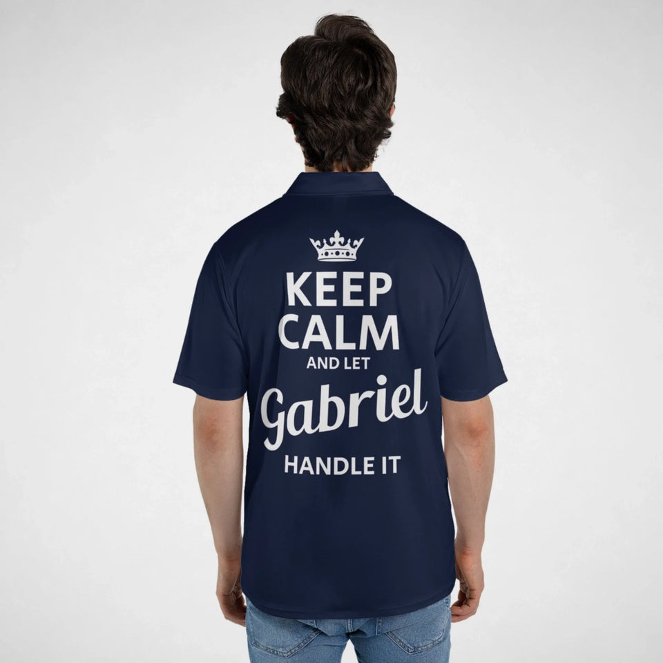 Personalized Name Polo Shirt - Keep Calm and Let Your Name Handle It-3