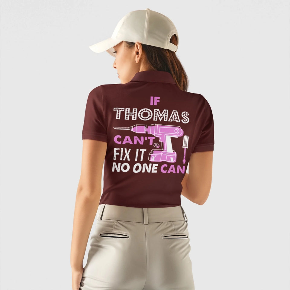 Personalized Name Polo Shirt - If Name Can't Fix It No One Can-3