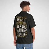 Custom Name Button-Up Shirt - Runs Through My Veins