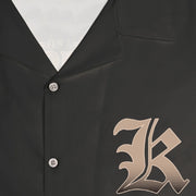 It's a Name & Initial Back Hoodie Hawaiian Button Shirt-1