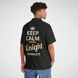 Personalized Name Button-Up Shirt - Keep Calm and Let Name Handle It