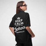 Personalized Name Button-Up Shirt - Keep Calm and Let Name Handle It
