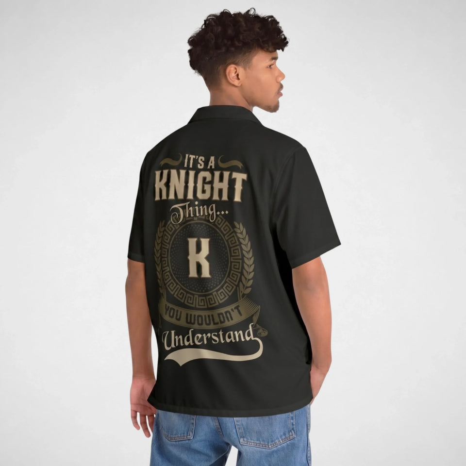 Personalized Name Button-Up with Initial - It’s A Name Thing - Vintage Crest
