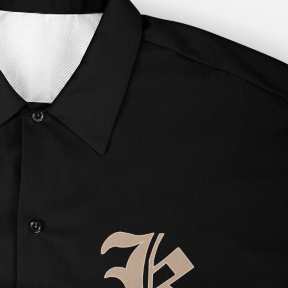 Custom Name Long Sleeve Button Shirt - It's A Name Thing - Crest Style