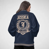 Personalized Name Baseball Jacket with Initial - It’s A Name Thing - Crest Style