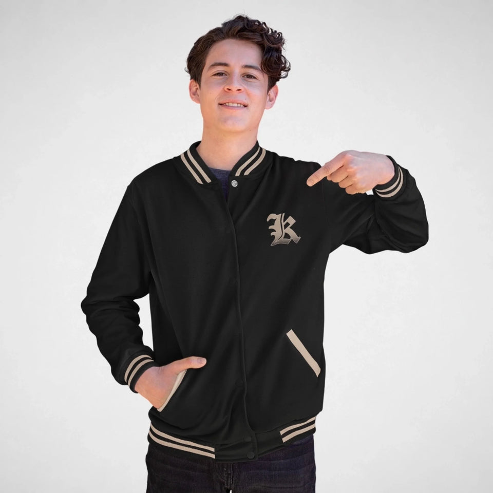 Personalized Name Baseball Jacket with Initial - It’s A Name Thing - Crest Style