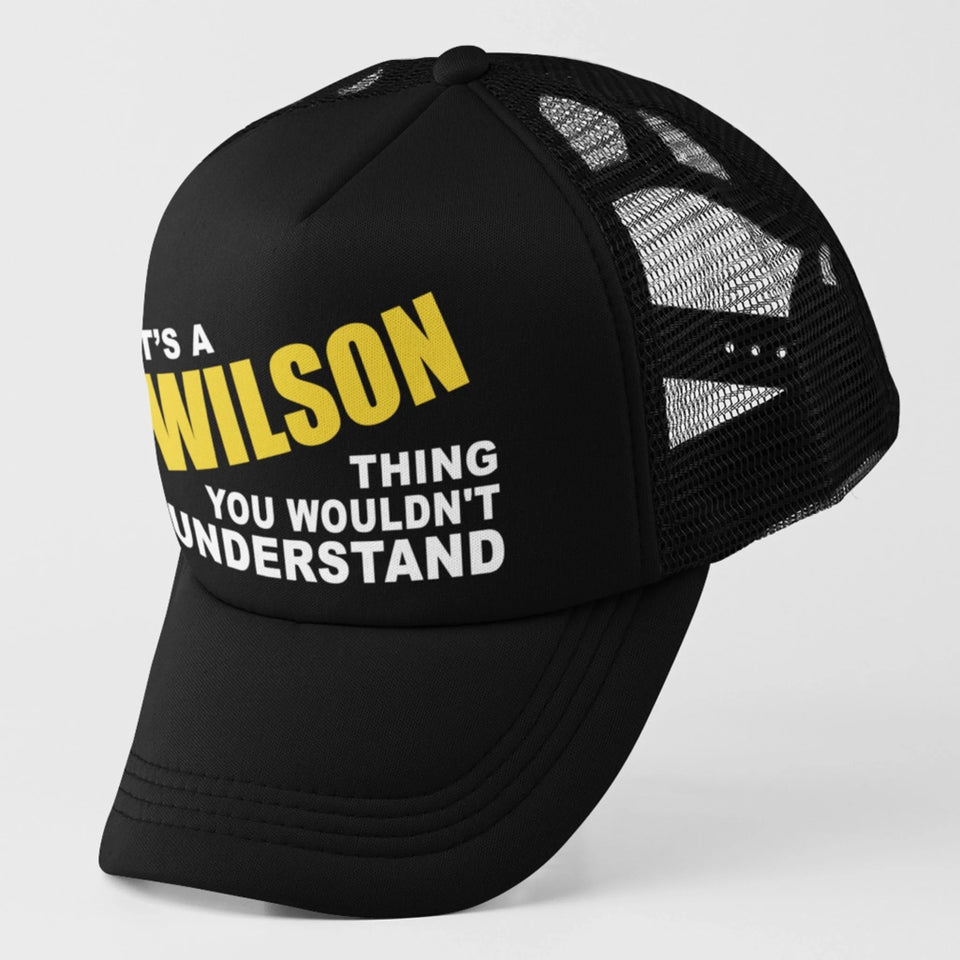 Custom Name Mesh Trucker Cap - It's A Name Thing - Bold Typography