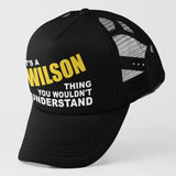 Custom Name Mesh Trucker Cap - It's A Name Thing - Bold Typography