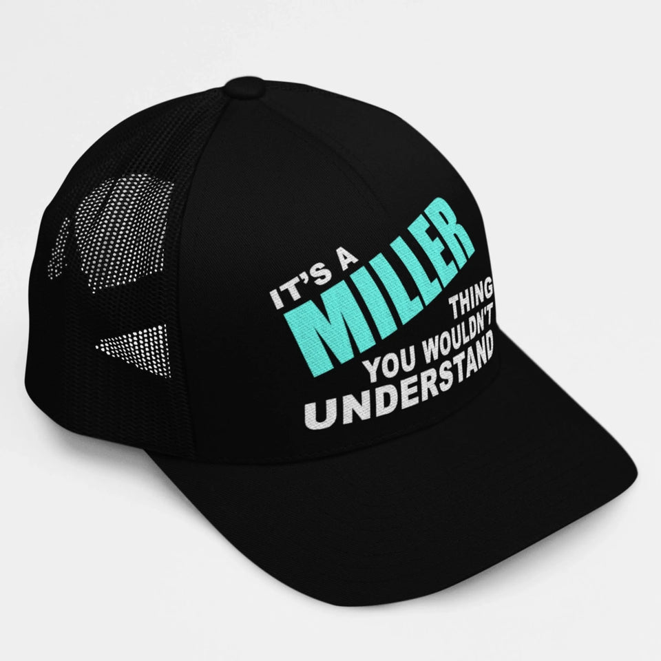 Custom Name Mesh Trucker Cap - It's A Name Thing - Bold Typography