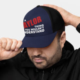 Custom Name Mesh Trucker Cap - It's A Name Thing - Bold Typography