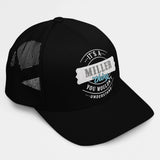 Personalized Name Mesh Trucker Cap - It's A Name Thing - Vintage Badge Typography