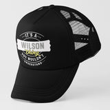 Personalized Name Mesh Trucker Cap - It's A Name Thing - Vintage Badge Typography1