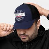 Personalized Name Mesh Trucker Cap - It's A Name Thing - Vintage Badge Typography