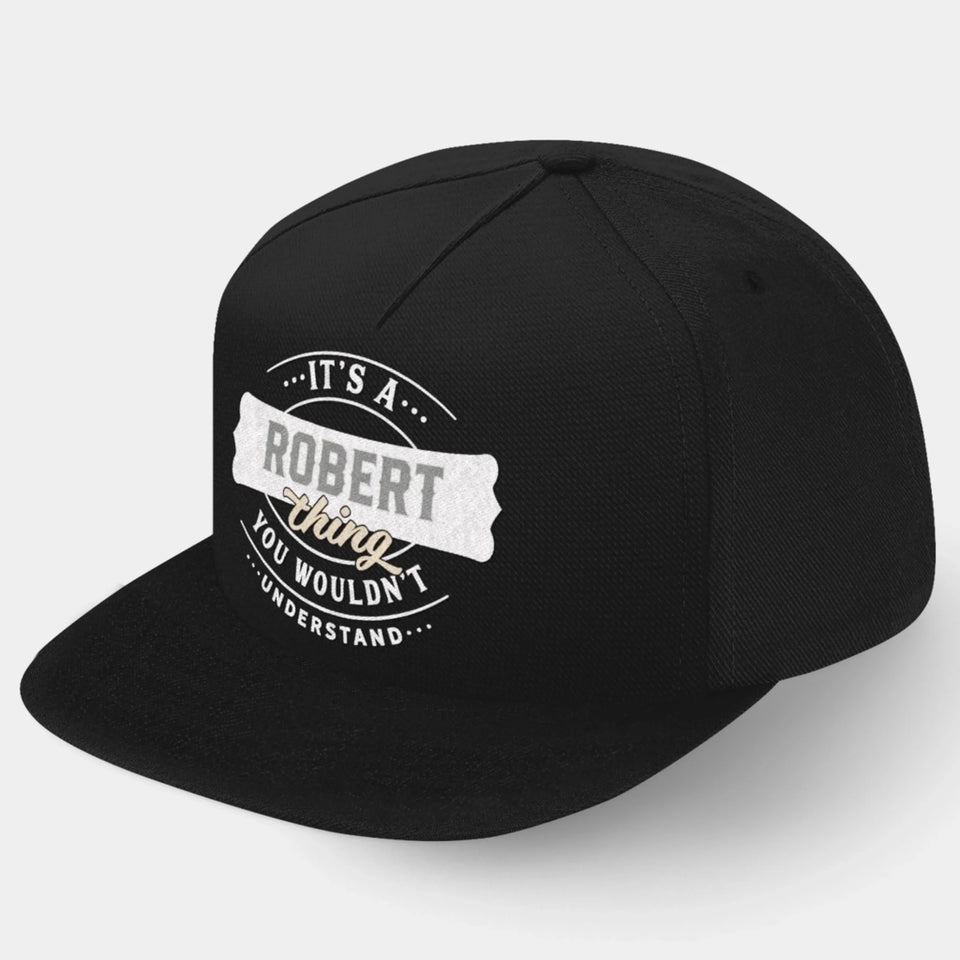 Personalized Name Snapback - It's A Name Thing -Vintage Badge Typography-45